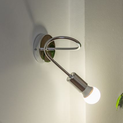Απλίκα τοίχου OXFORD 1xE27/15W/230V γυαλιστερό χρώμιο