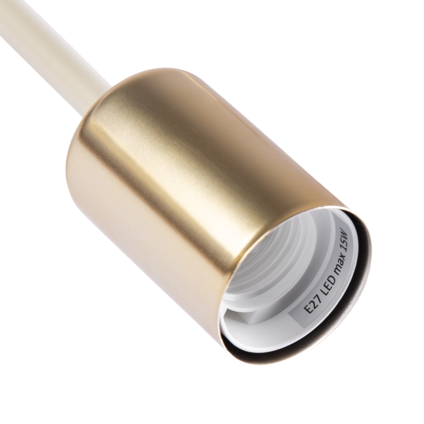 Απλίκα τοίχου OXFORD 1xE27/15W/230V ορείχαλκος/λευκό