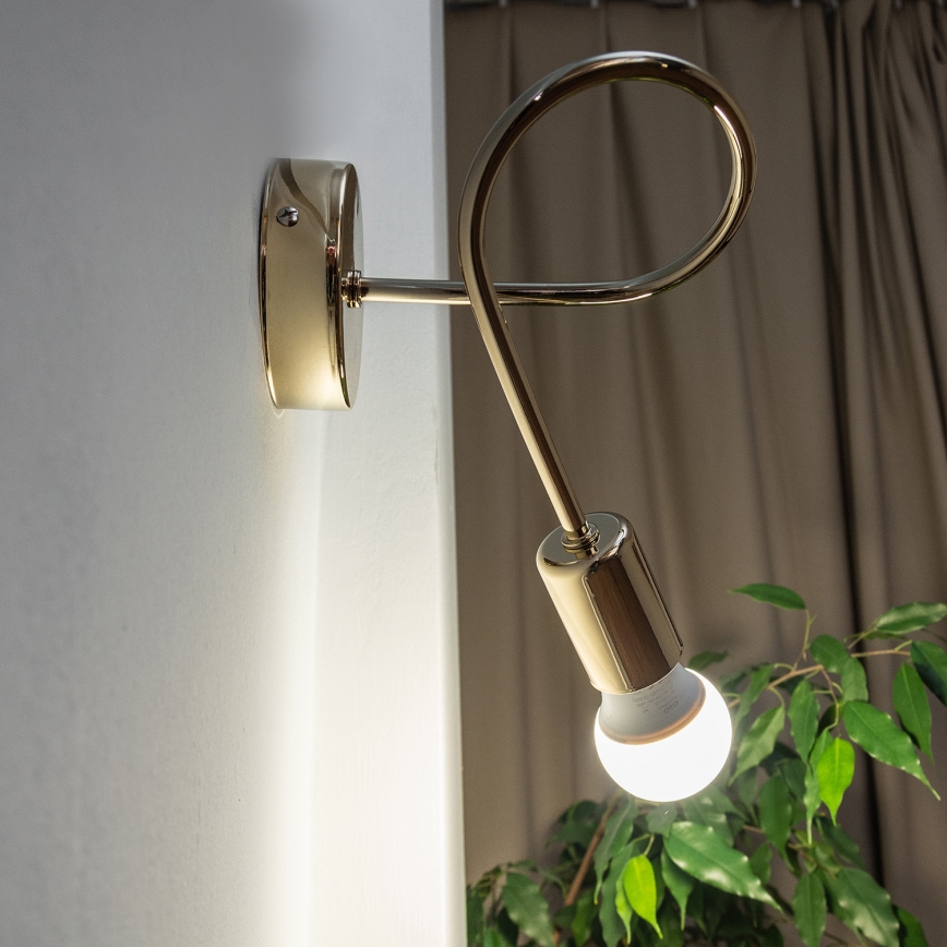 Απλίκα τοίχου OXFORD 1xE27/15W/230V, χρυσή