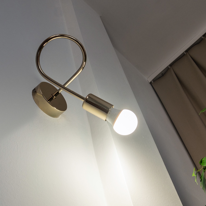 Απλίκα τοίχου OXFORD 1xE27/15W/230V, χρυσή