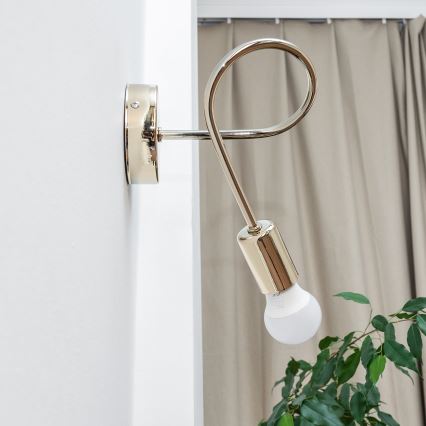 Απλίκα τοίχου OXFORD 1xE27/15W/230V, χρυσή