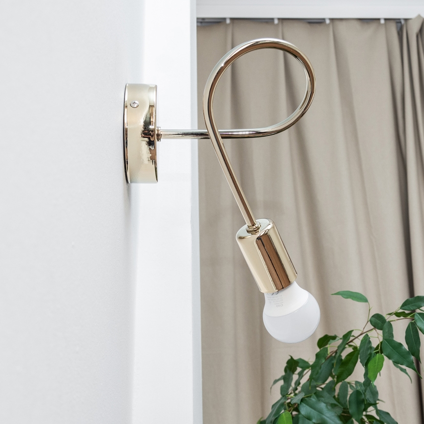 Απλίκα τοίχου OXFORD 1xE27/15W/230V, χρυσή