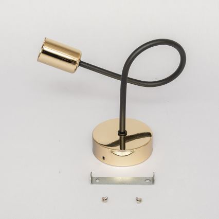 Απλίκα τοίχου OXFORD 1xE27/15W/230V, χρυσό/μαύρο