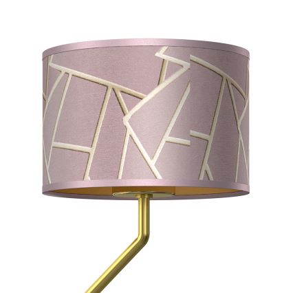 Επιτοίχιο φωτιστικό ZIGGY 1xE27/40W/230V + 1xGU10/MR11/7W ροζ/χρυσό