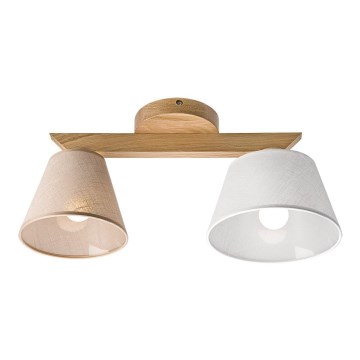 Απλίκα οροφής ANTONIO 2xE14/40W/230V δρυς