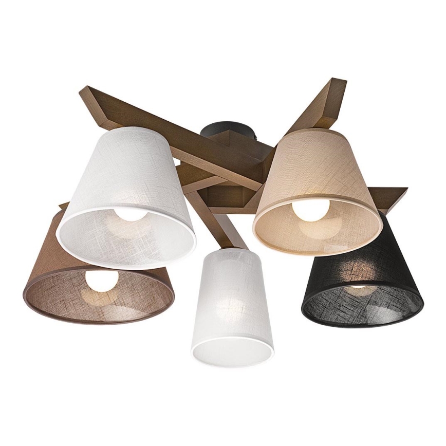 Απλίκα οροφής ANTONIO 5xE14/40W/230V οξιά