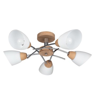 Απλίκα οροφής VILETTA 5xE27/40W/230V δρυς