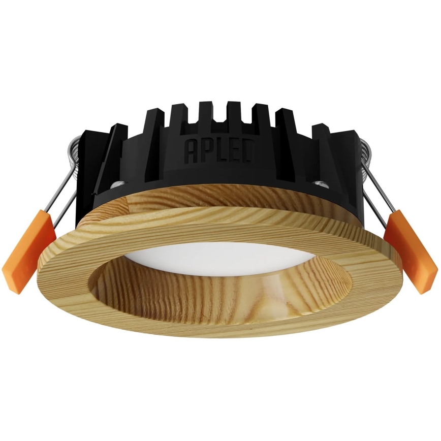APLED - Χωνευτό φωτιστικό οροφής LED RONDO WOODLINE LED/3W/230V 4000K διάμετρος 9 cm πεύκο μασίφ ξύλο