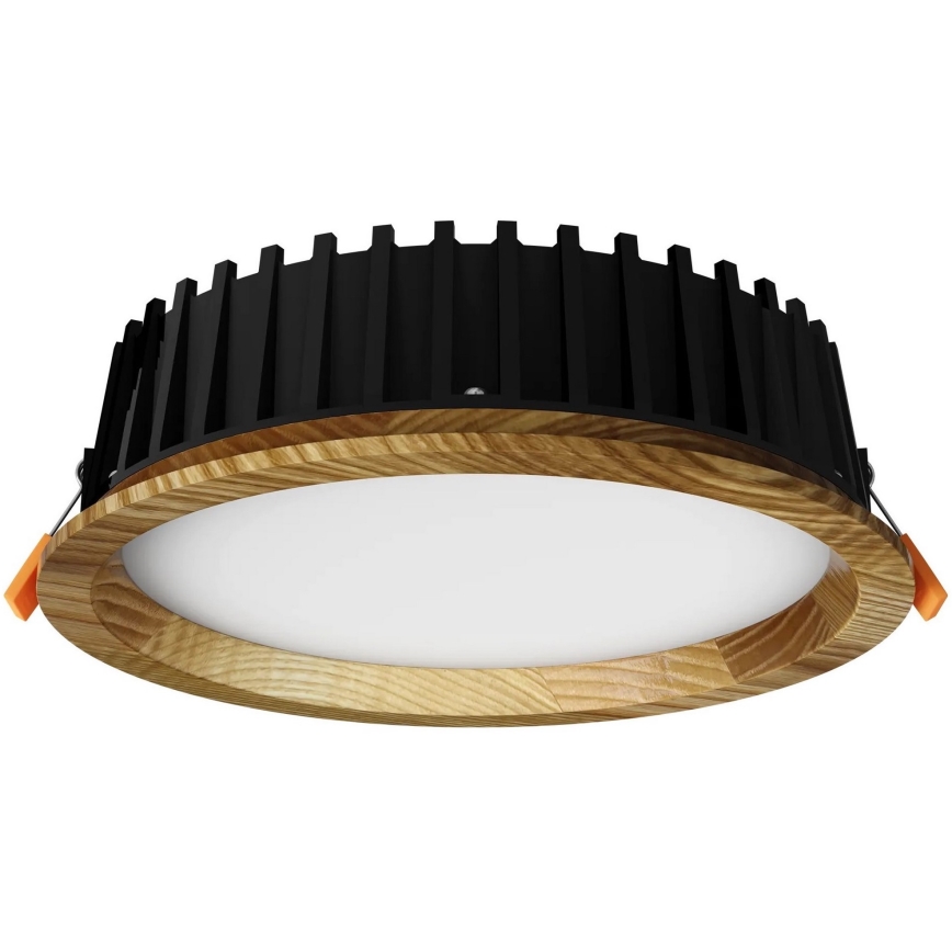 APLED - Χωνευτό φωτιστικό οροφής LED RONDO WOODLINE LED/6W/230V 3000K διάμετρος 15 cm δρυς μασίφ ξύλο