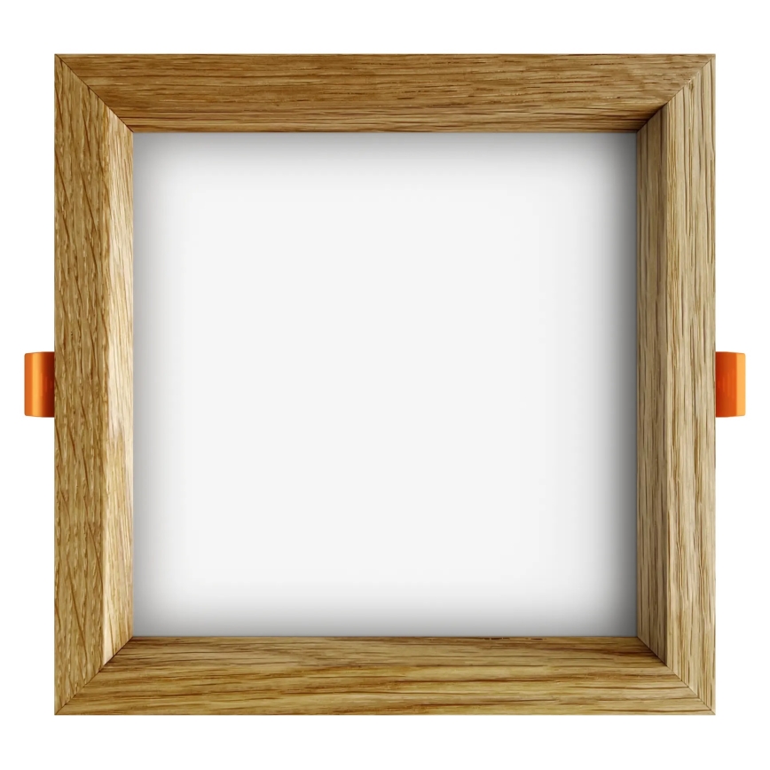 APLED - Χωνευτό φωτιστικό οροφής LED SQUARE WOODLINE LED/12W/230V 4000K 17x17 cm δρυς μασίφ ξύλο
