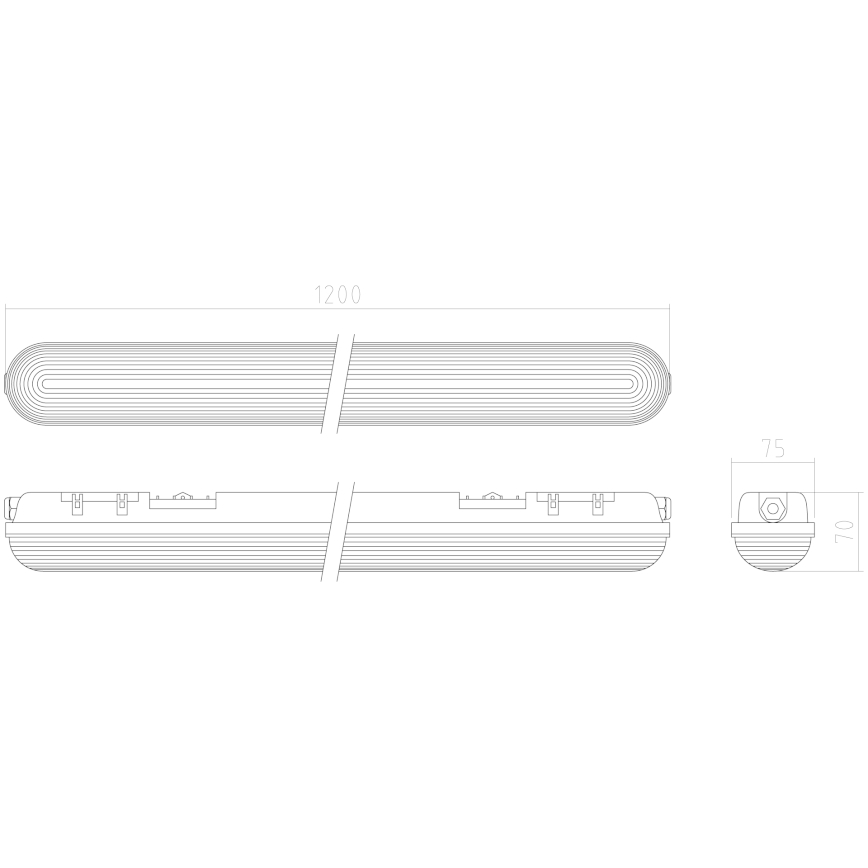 APLED - Φωτιστικό σκαφάκι LED  DUSTER LED/36W/230V 4000K + λειτουργία ασφαλείας IP65