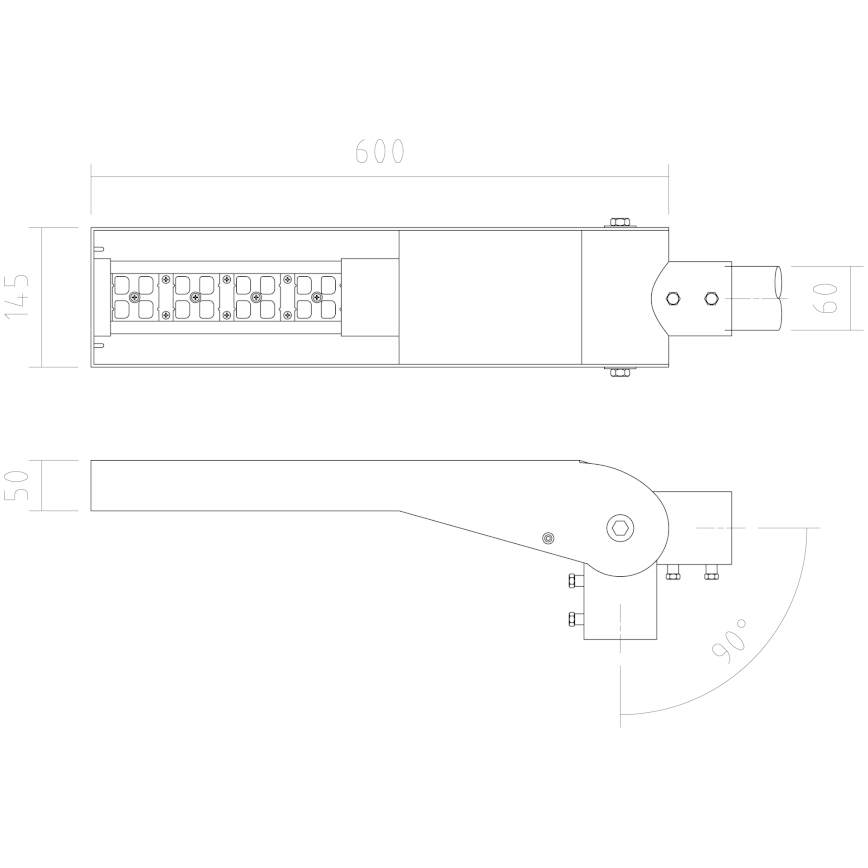 APLED - Φωτιστικό δρόμου LED FLEXIBO PREMIUM LED/58W/90-265V IP65 2700K
