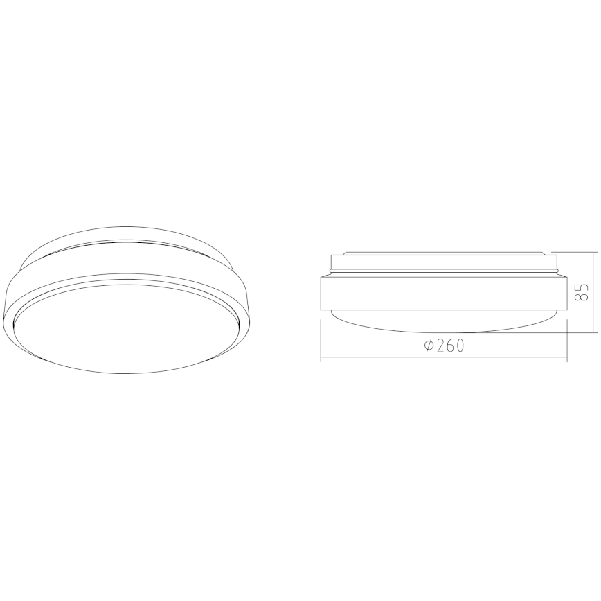 APLED - Φωτιστικό οροφής LED LENS PP TRICOLOR LED/12W/230V IP41 2700 - 6500K 825lm