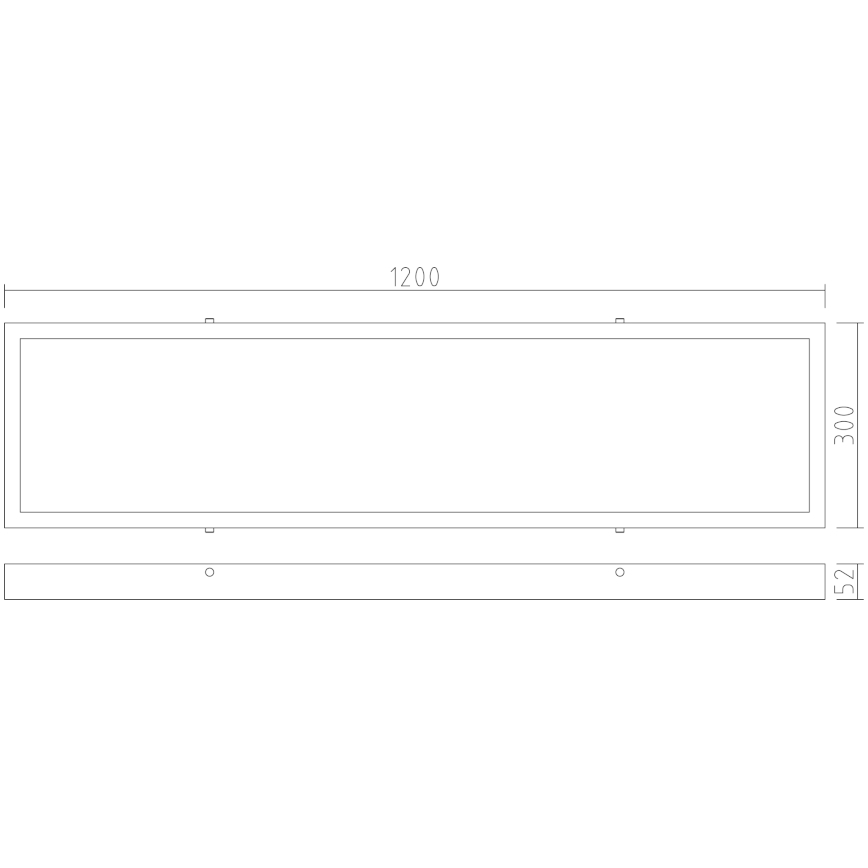 APLED - Φωτιστικό οροφής LED πάνελ LONG LED/40W/230V 4000K 120x30cm IP41 λευκό