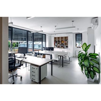 APLED -  Κρεμαστό φωτιστικό οροφής LED LOOK LED/46W/230V 4000K 120 cm ασημί