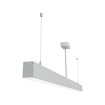 APLED -  Κρεμαστό φωτιστικό οροφής LED LOOK LED/58W/230V 4000K 150 cm ασημί