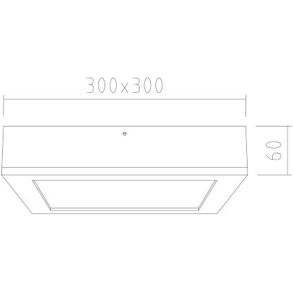 APLED - LED Φωτιστικό οροφής QUADRA LED/24W/230V δρυς