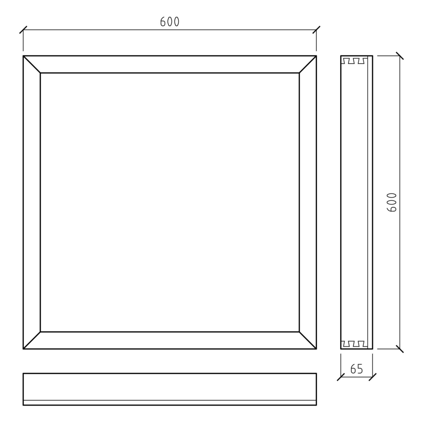 APLED - LED Πλαφονιέρα οροφής QUADRA LED/40W/230V βελανιδιά