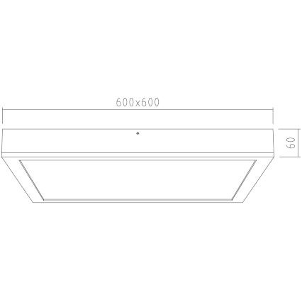 APLED - LED Πλαφονιέρα οροφής QUADRA LED/42W/230V βελανιδιά