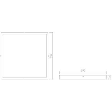 APLED - LED Πλαφονιέρα οροφής πάνελ QUADRA LED/40W/230V 4000K 60x60cm IP41