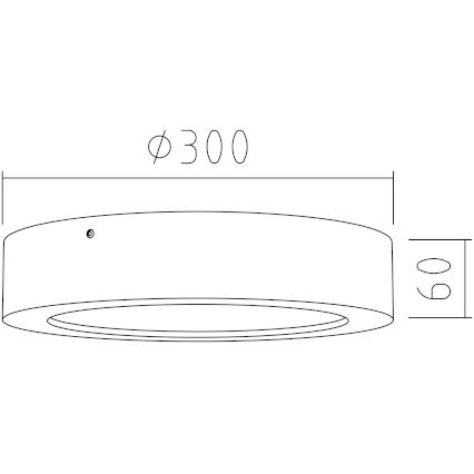 APLED - LED Φωτιστικό οροφής RONDO LED/24W/230V δ. 30 cm ξύλο