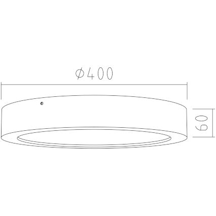 APLED - LED Φωτιστικό οροφής RONDO LED/36W/230V δ. 40 cm βελανιδιά