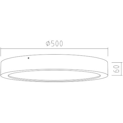 APLED - LED Φωτιστικό οροφής RONDO LED/48W/230V δ. 50 cm βελανιδιά