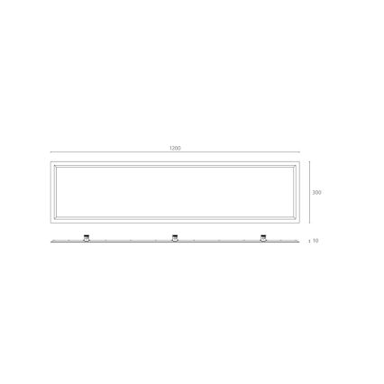 APLED - Φωτιστικό οροφής μπάνιου LED QUADRA LED/40W/230V 4000K IP41 120x30cm