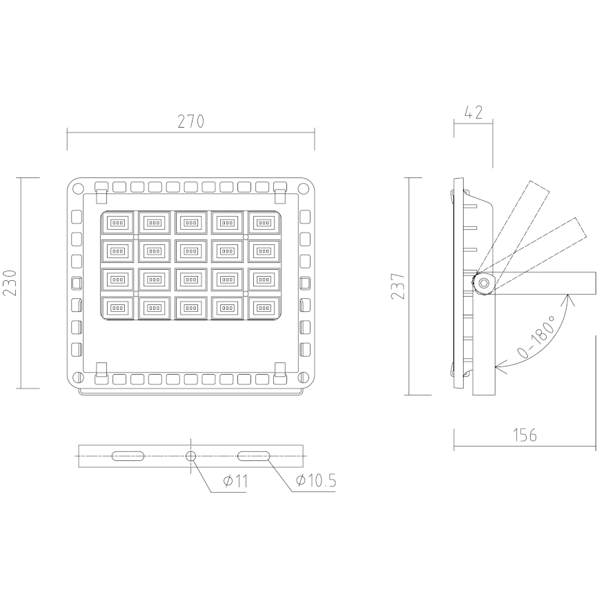 APLED - Προβολέας εξωτερικού χώρου LED PRO LED/50W/230V IP66 5000lm 6000K