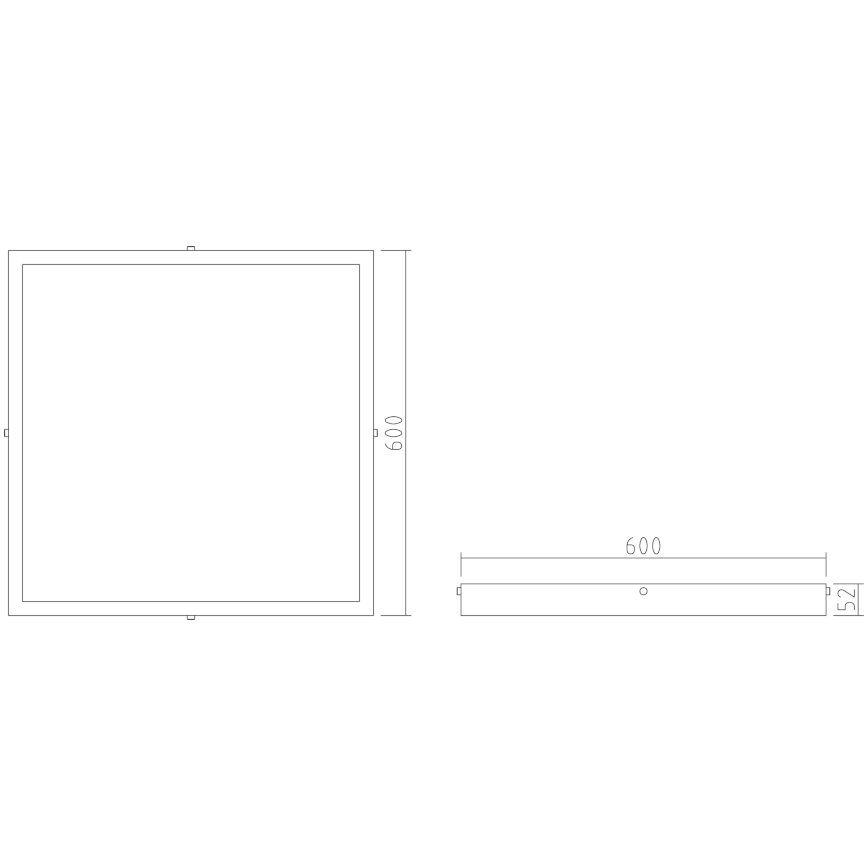 APLED - Επιτοίχιο πάνελ LED QUADRA LED/40W/230V 4000K 60x60cm IP41