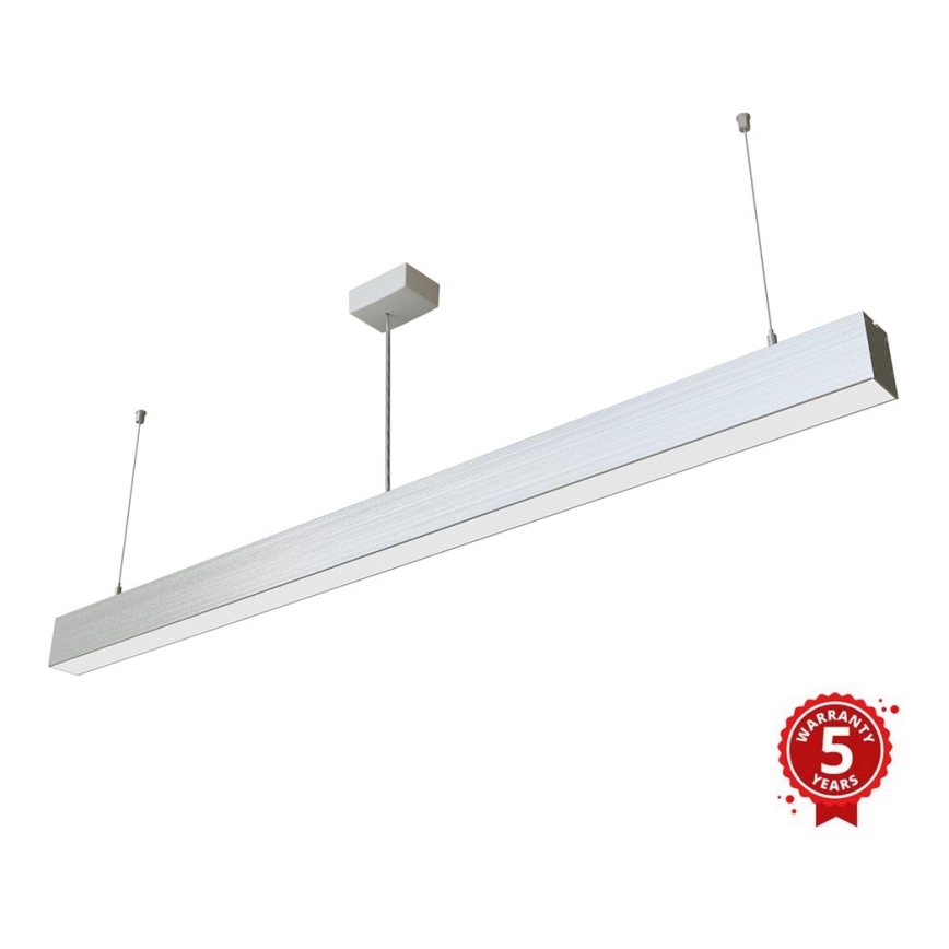 APLED -  Κρεμαστό φωτιστικό οροφής LED LOOK LED/46W/230V 4000K 120 cm ασημί