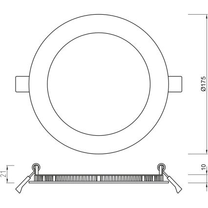 APLED - Κρεμαστό φωτιστικό οροφής μπάνιου LED RONDO LED/12W/230V IP54 175 mm