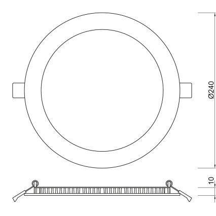 APLED - Κρεμαστό φωτιστικό οροφής μπάνιου LED RONDO LED/18W/230V IP41 240 mm