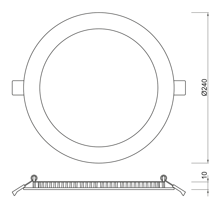 APLED - Κρεμαστό φωτιστικό οροφής μπάνιου LED RONDO LED/18W/230V IP41 240 mm