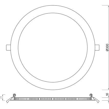 APLED - Κρεμαστό φωτιστικό οροφής μπάνιου LED RONDO LED/24W/230V IP41 300 mm