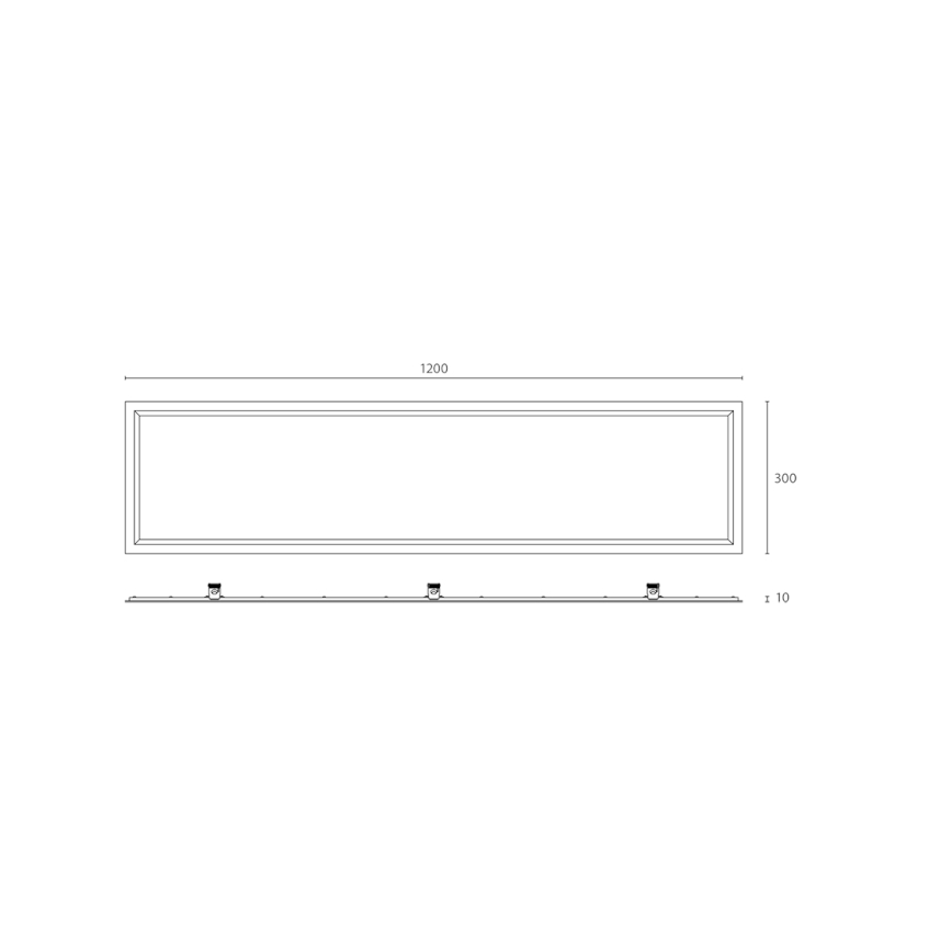 APLED - Φωτιστικό οροφής μπάνιου LED QUADRA LED/40W/230V 4000K IP41 120x30cm