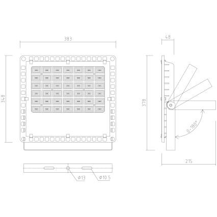 APLED - Προβολέας εξωτερικού χώρου LED PRO LED/150W/230V IP66 15000lm 6000K