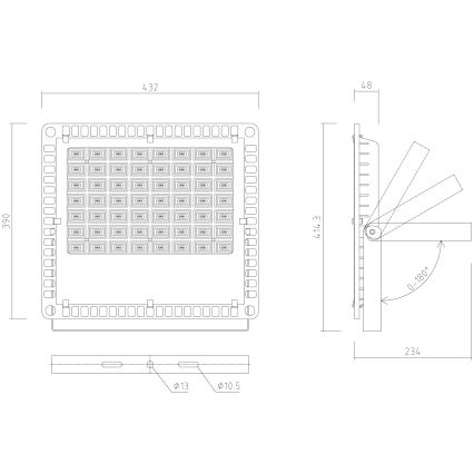 APLED - Προβολέας εξωτερικού χώρου LED PRO LED/200W/230V IP66 20000lm 6000K