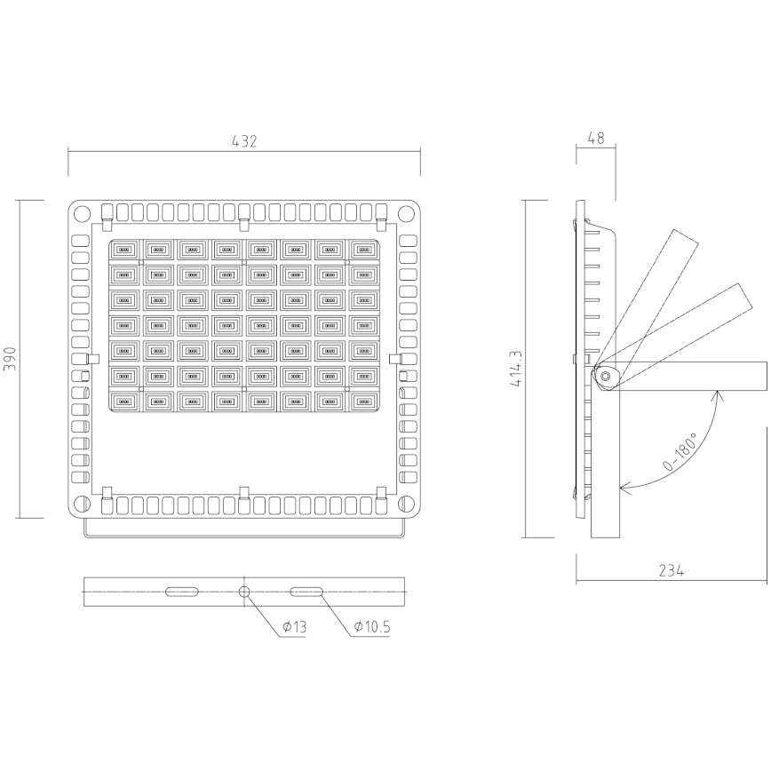 APLED - Προβολέας εξωτερικού χώρου LED PRO LED/200W/230V IP66 20000lm 6000K