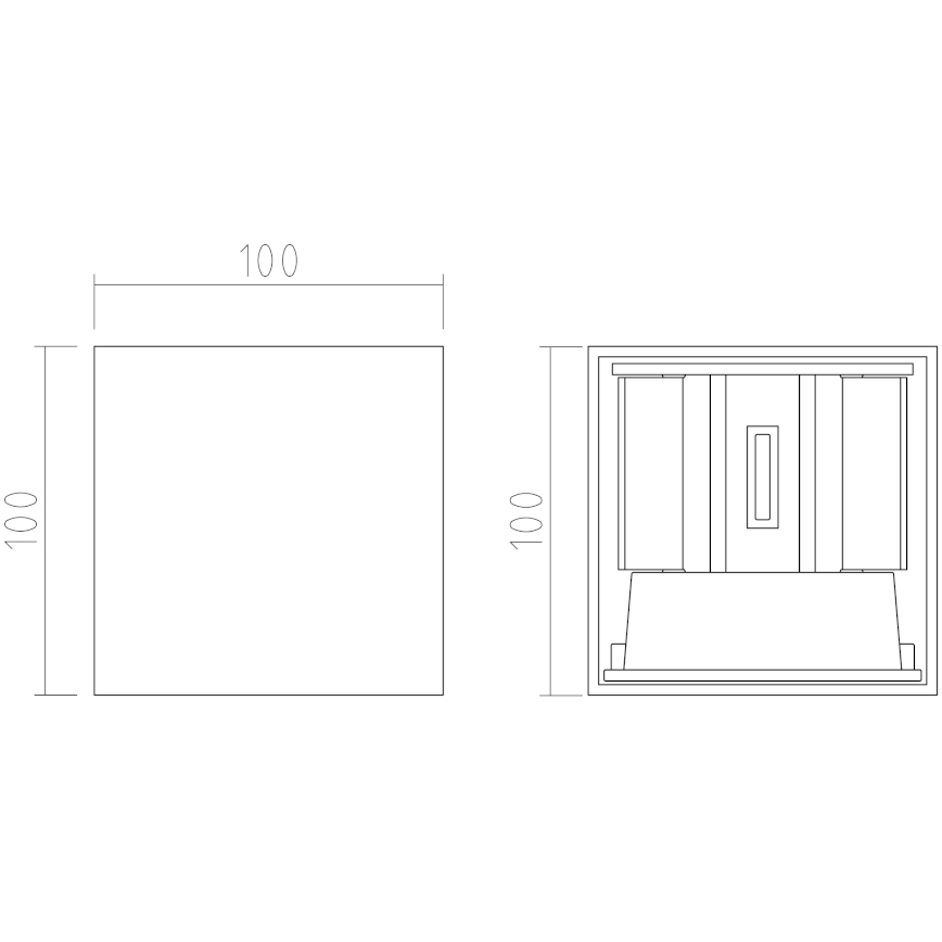 APLED - Φως τοίχου εξωτερικού χώρου LED CUBE 2xLED/3W/230V IP65