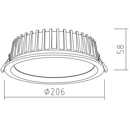 APLED - Χωνευτό φωτιστικό οροφής LED RONDO WOODLINE LED/12W/230V 3000K διάμετρος 20 cm δρυς μασίφ ξύλο