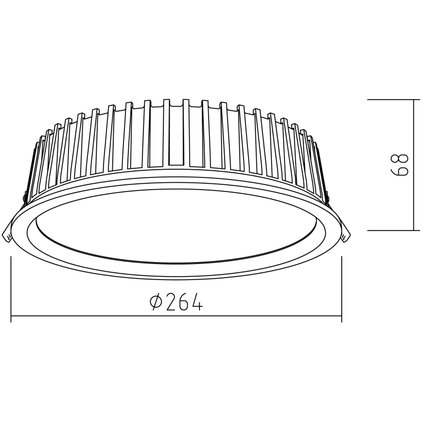 APLED - Χωνευτό φωτιστικό οροφής LED RONDO WOODLINE LED/18W/230V 3000K διάμετρος 26 cm δρυς μασίφ ξύλο