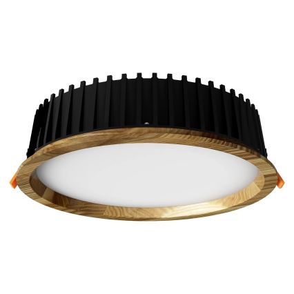 APLED - Χωνευτό φωτιστικό οροφής LED RONDO WOODLINE LED/18W/230V 4000K διάμετρος 26 cm δρυς μασίφ ξύλο