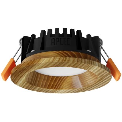 APLED - Χωνευτό φωτιστικό οροφής LED RONDO WOODLINE LED/3W/230V 3000K διάμετρος 9 cm δρυς μασίφ ξύλο