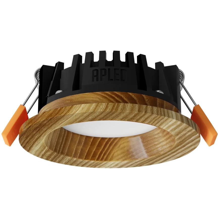 APLED - Χωνευτό φωτιστικό οροφής LED RONDO WOODLINE LED/3W/230V 3000K διάμετρος 9 cm δρυς μασίφ ξύλο