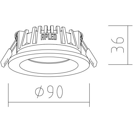 APLED - Χωνευτό φωτιστικό οροφής LED RONDO WOODLINE LED/3W/230V 3000K διάμετρος 9 cm δρυς μασίφ ξύλο