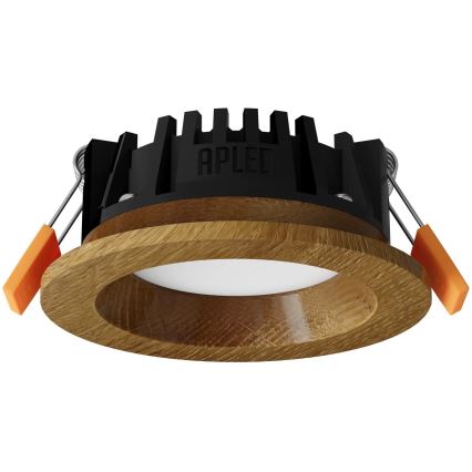 APLED - Χωνευτό φωτιστικό οροφής LED RONDO WOODLINE LED/3W/230V 3000K διάμετρος 9 cm μασίφ ξύλο δρυς