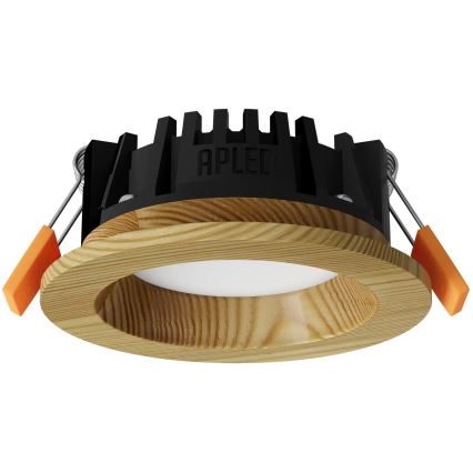 APLED - Χωνευτό φωτιστικό οροφής LED RONDO WOODLINE LED/3W/230V 3000K διάμετρος 9 cm πεύκο μασίφ ξύλο