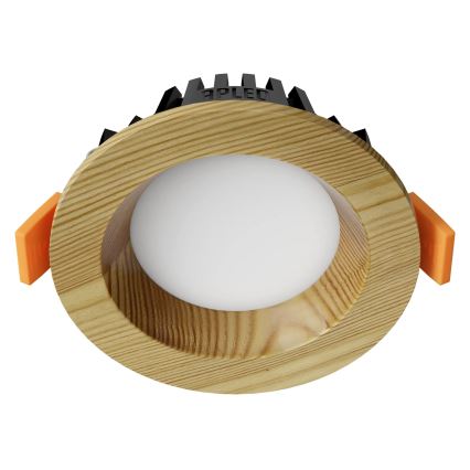 APLED - Χωνευτό φωτιστικό οροφής LED RONDO WOODLINE LED/3W/230V 3000K διάμετρος 9 cm πεύκο μασίφ ξύλο