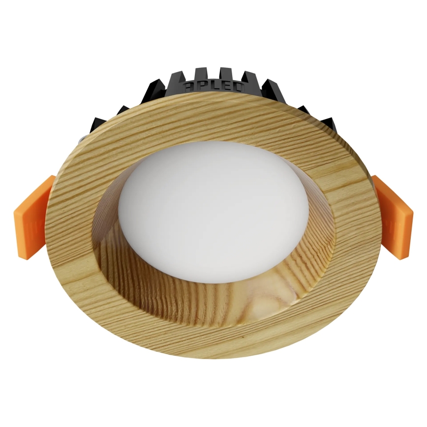 APLED - Χωνευτό φωτιστικό οροφής LED RONDO WOODLINE LED/3W/230V 3000K διάμετρος 9 cm πεύκο μασίφ ξύλο